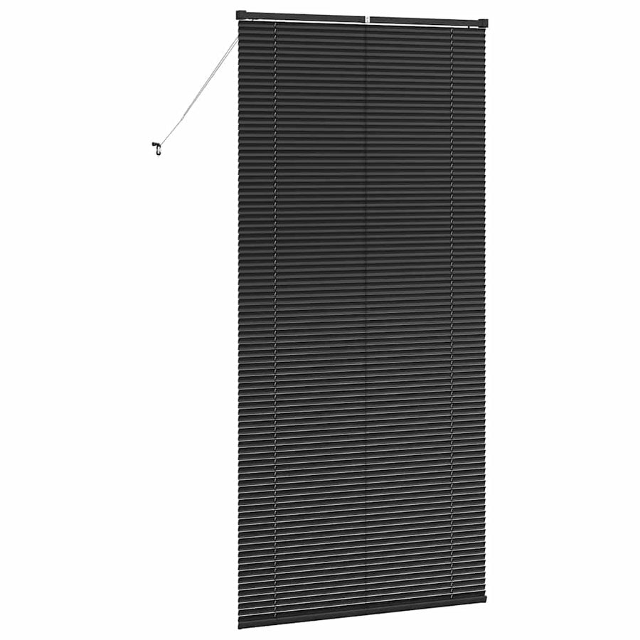 Raam Blind met gordijnen Anders Zwart 80 x 130 cm Aluminium