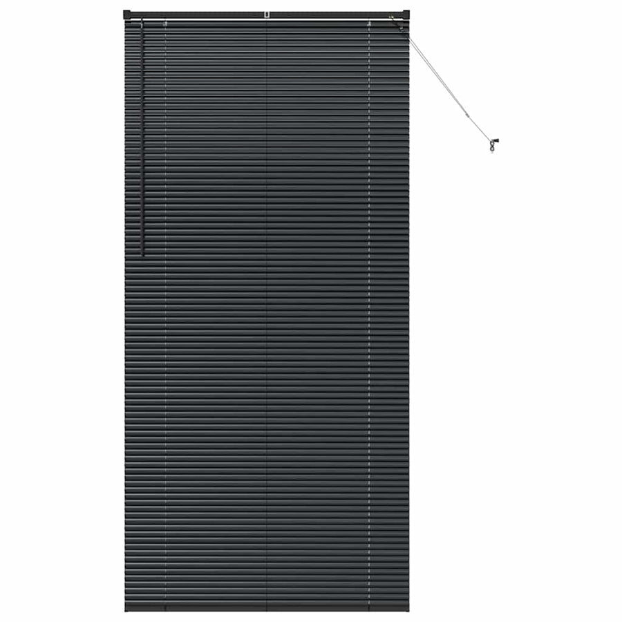 Raam Blind met gordijnen Anders Zwart 80 x 130 cm Aluminium