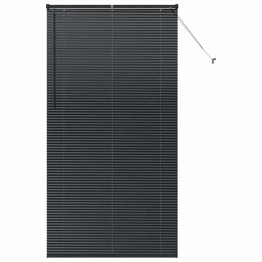 Raam Blind met gordijnen Anders Zwart 110 x 220 cm Aluminium