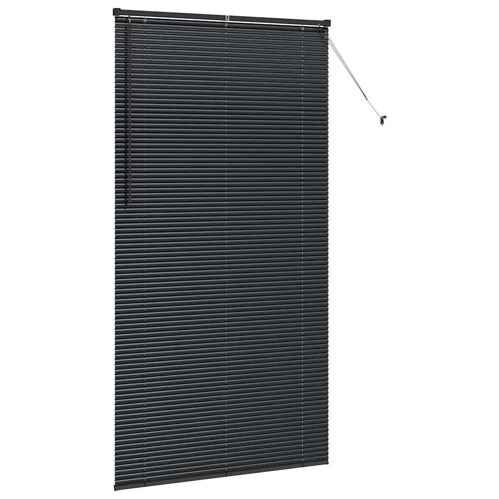 Raam Blind met gordijnen Anders Zwart 80 x 130 cm Aluminium