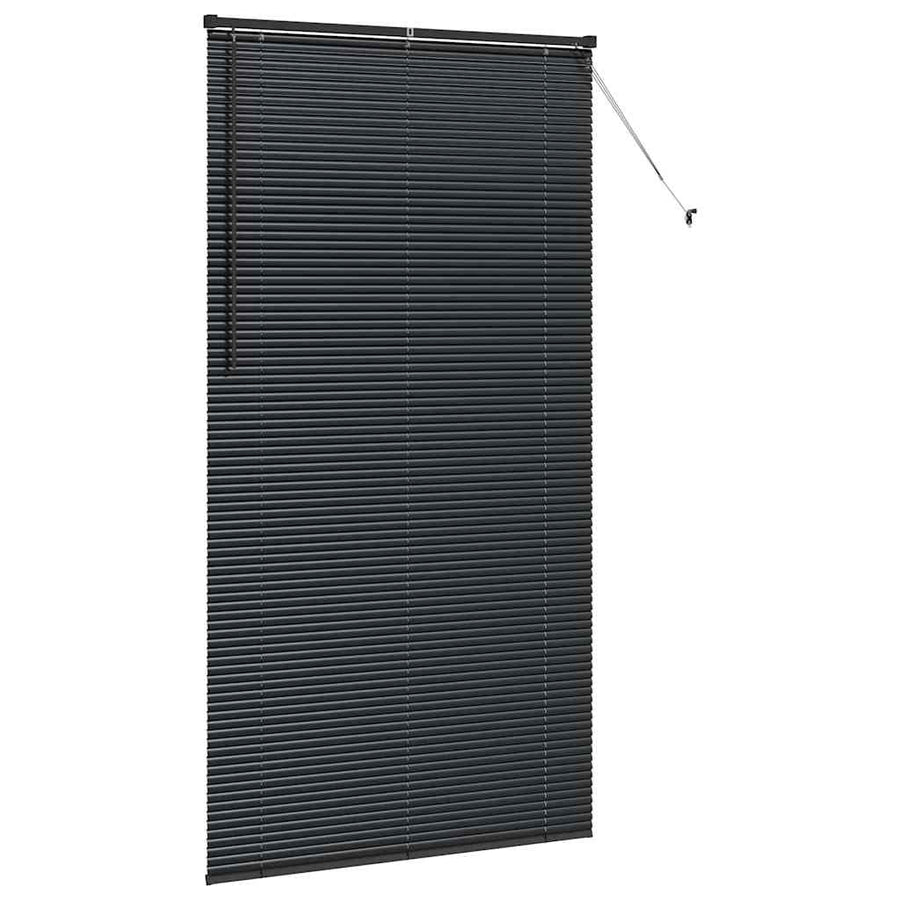 Raam Blind met gordijnen Anders Zwart 80 x 130 cm Aluminium