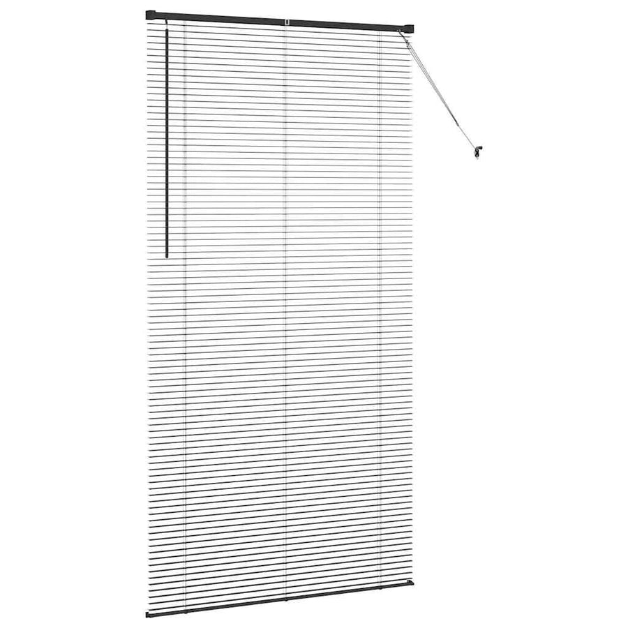 Raam Blind met gordijnen Anders Zwart 80 x 130 cm Aluminium