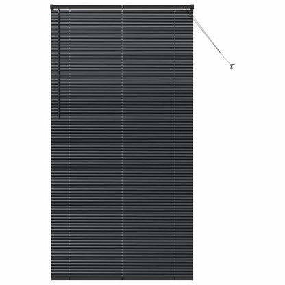 Raam Blind met gordijnen Anders Zwart 120 x 220 cm Aluminium