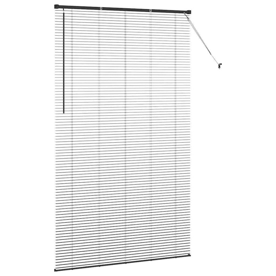 Raam Blind met gordijnen Anders Zwart 80 x 130 cm Aluminium
