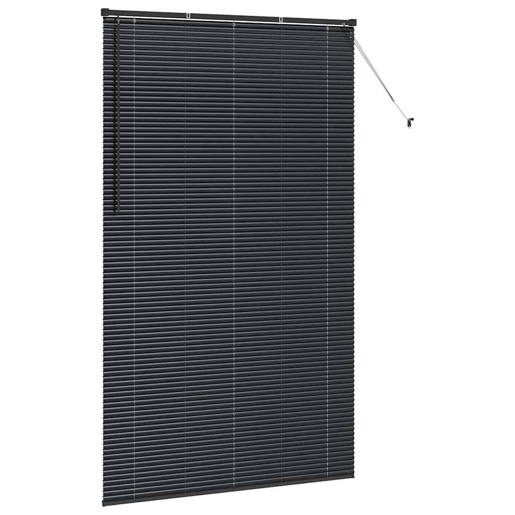 Raam Blind met gordijnen Anders Zwart 80 x 130 cm Aluminium