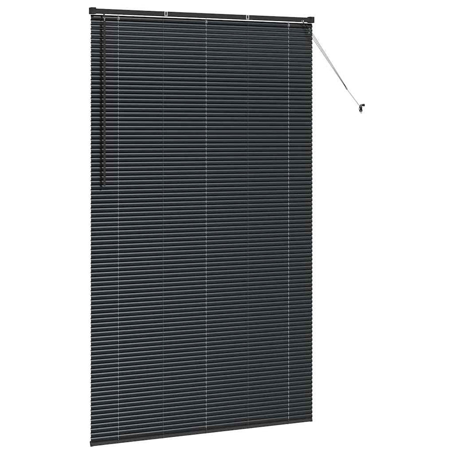 Raam Blind met gordijnen Anders Zwart 80 x 130 cm Aluminium