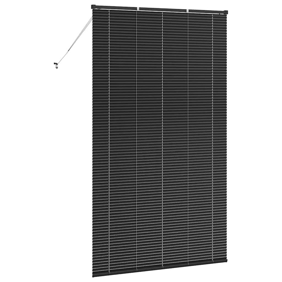 Raam Blind met gordijnen Anders Zwart 135 x 220 cm Aluminium