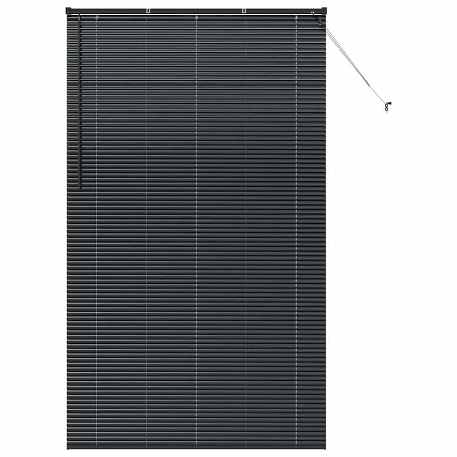 Raam Blind met gordijnen Anders Zwart 135 x 220 cm Aluminium