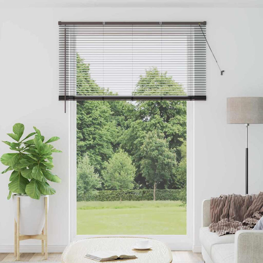 Raam Blind met gordijnen Anders Zwart 140 x 220 cm Aluminium