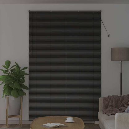 Raam Blind met gordijnen Anders Zwart 140 x 220 cm Aluminium