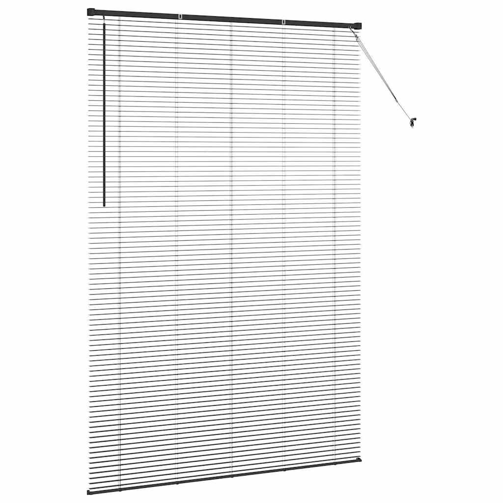 Raam Blind met gordijnen Anders Zwart 140 x 220 cm Aluminium