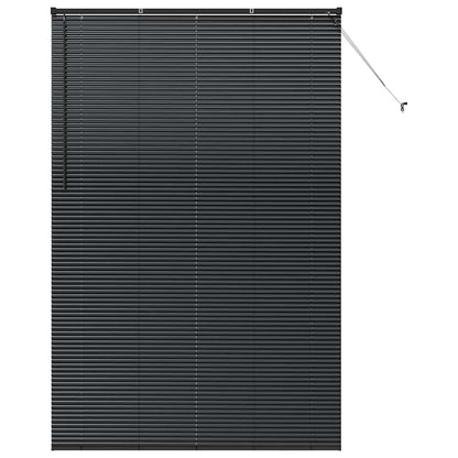 Raam Blind met gordijnen Anders Zwart 140 x 220 cm Aluminium