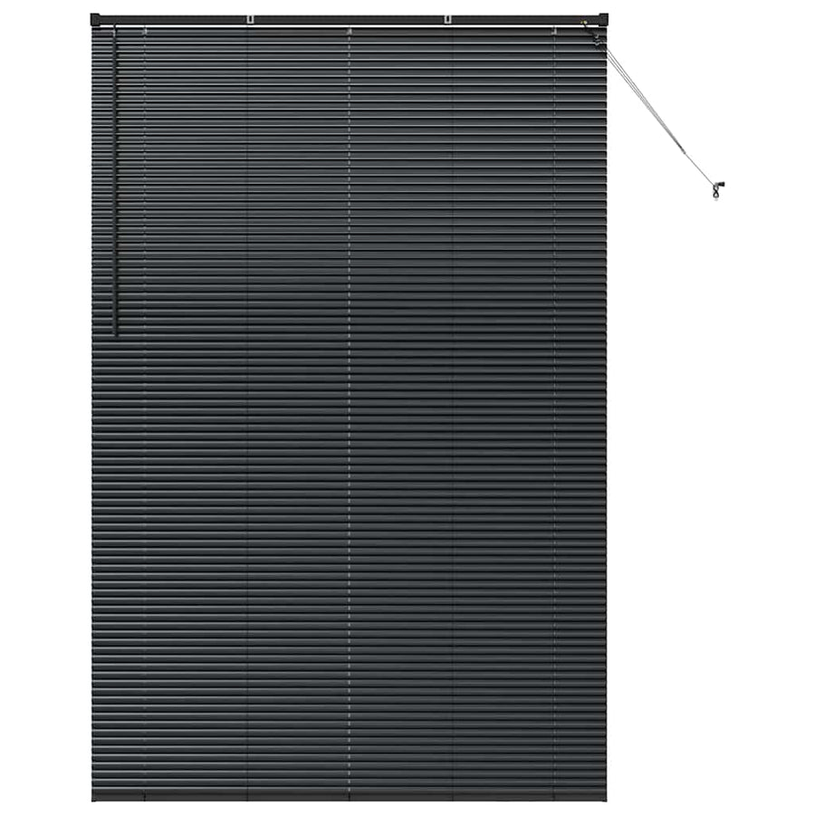 Raam Blind met gordijnen Anders Zwart 140 x 220 cm Aluminium