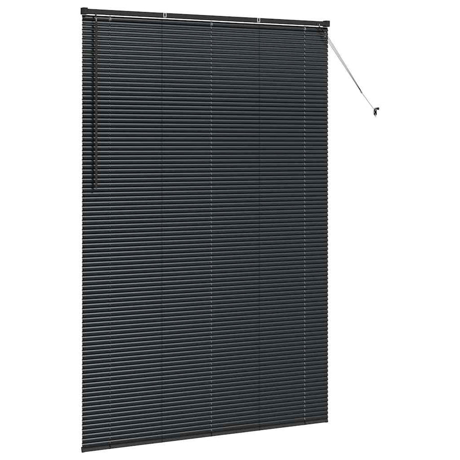 Raam Blind met gordijnen Anders Zwart 80 x 130 cm Aluminium