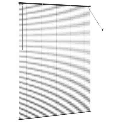 Raam Blind met gordijnen Anders Zwart 155 x 220 cm Aluminium
