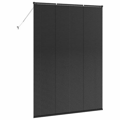 Raam Blind met gordijnen Anders Zwart 155 x 220 cm Aluminium