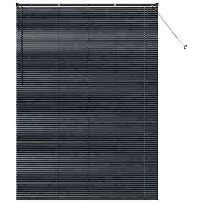 Raam Blind met gordijnen Anders Zwart 155 x 220 cm Aluminium