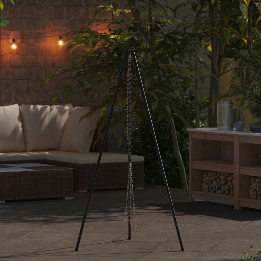 Kampvuur tripod Zwart 92 x 92 x 151,5 cm Staal