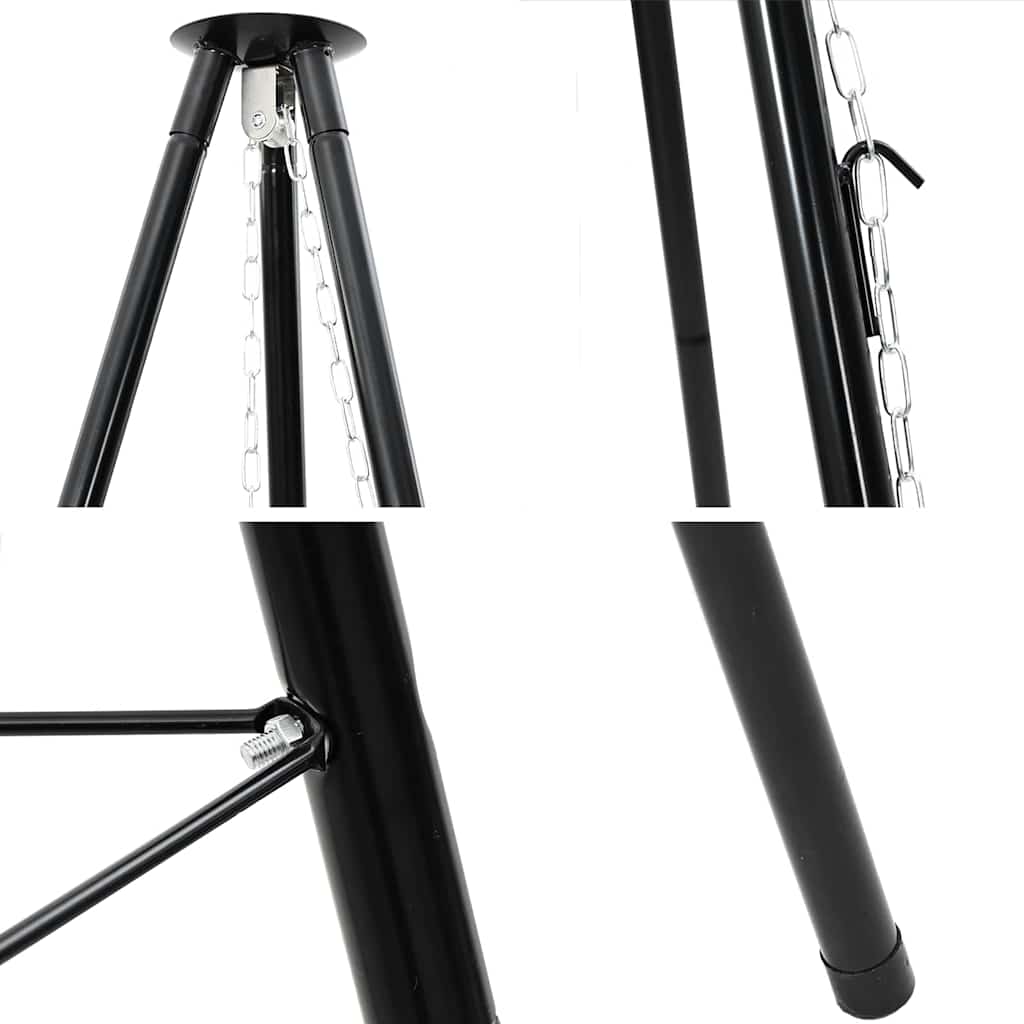 Kampvuur tripod Zwart 92 x 92 x 191,5 cm Staal
