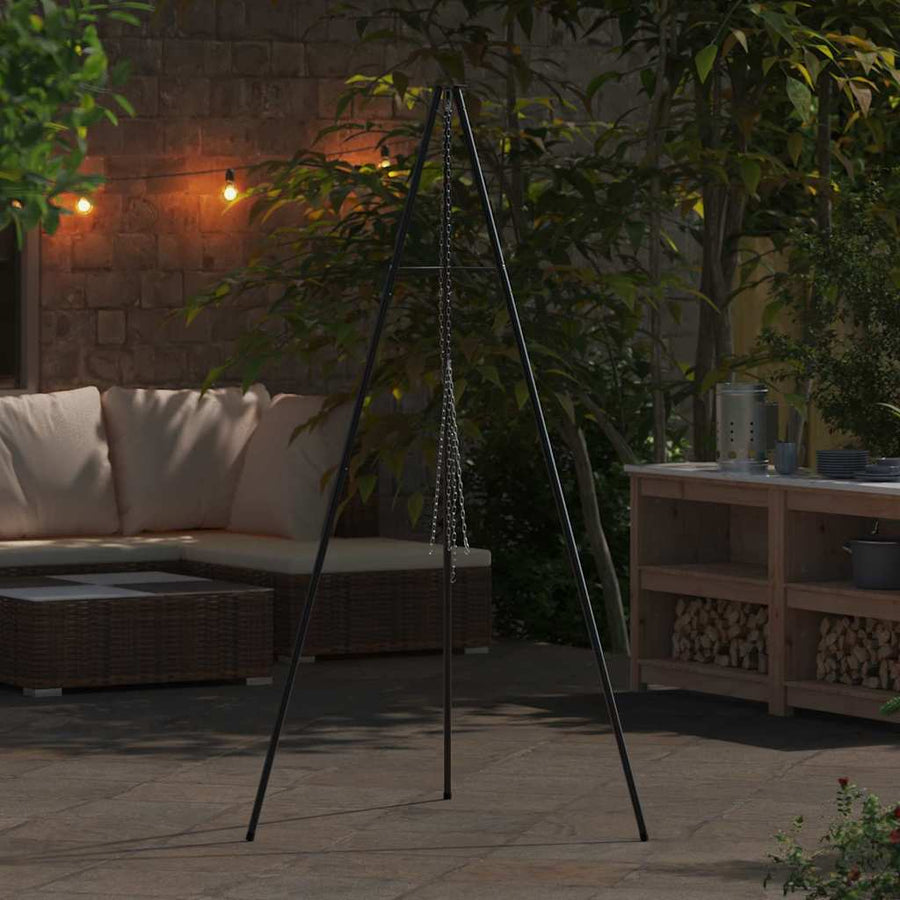 Kampvuur tripod Zwart 92 x 92 x 191,5 cm Staal