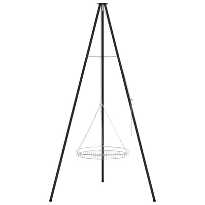 Kampvuur tripod 2 pcs Zwart Staal