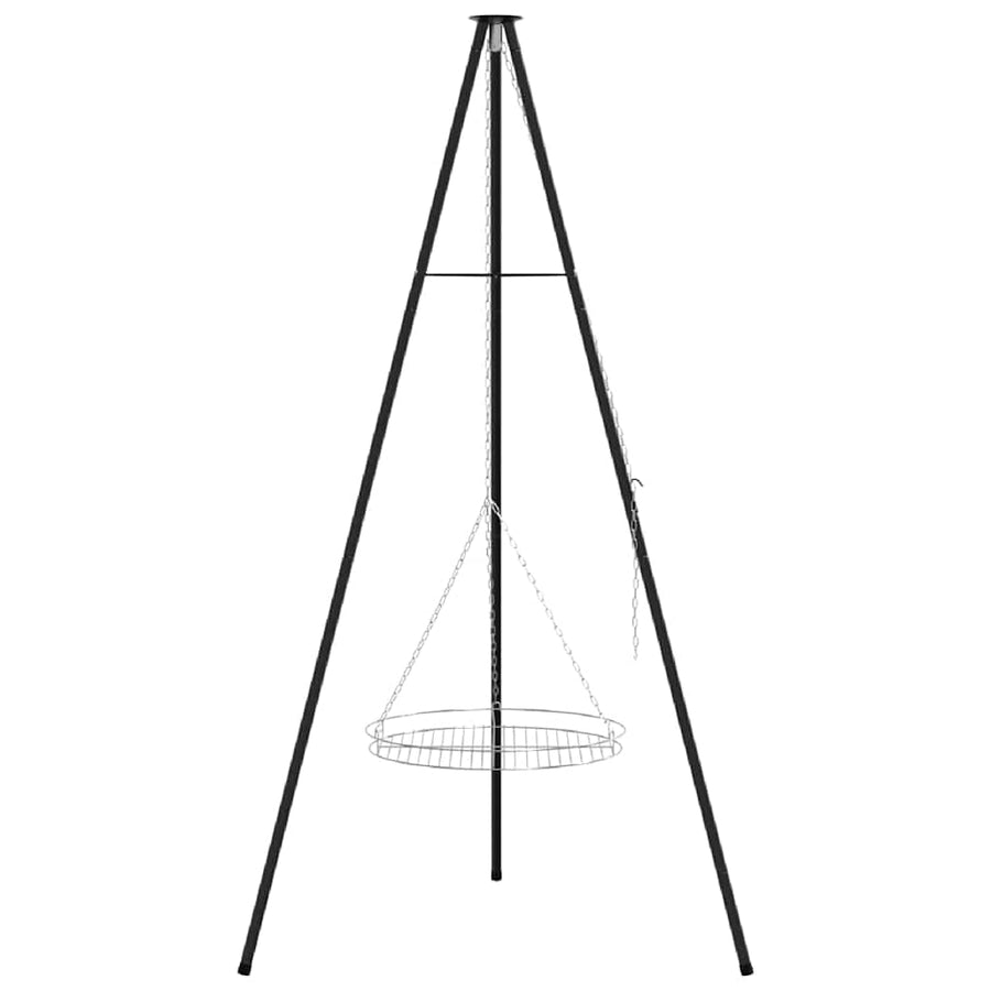 Kampvuur tripod 2 pcs Zwart Staal