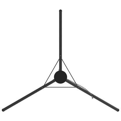 Kampvuur tripod 2 pcs Zwart Staal