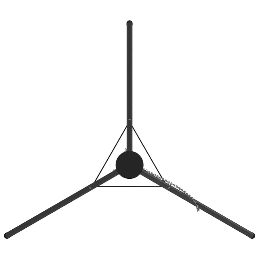 Kampvuur tripod 2 pcs Zwart Staal