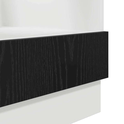 Ovenkast Zwart eiken 60 x 46 x 81.5 cm Bewerkt hout