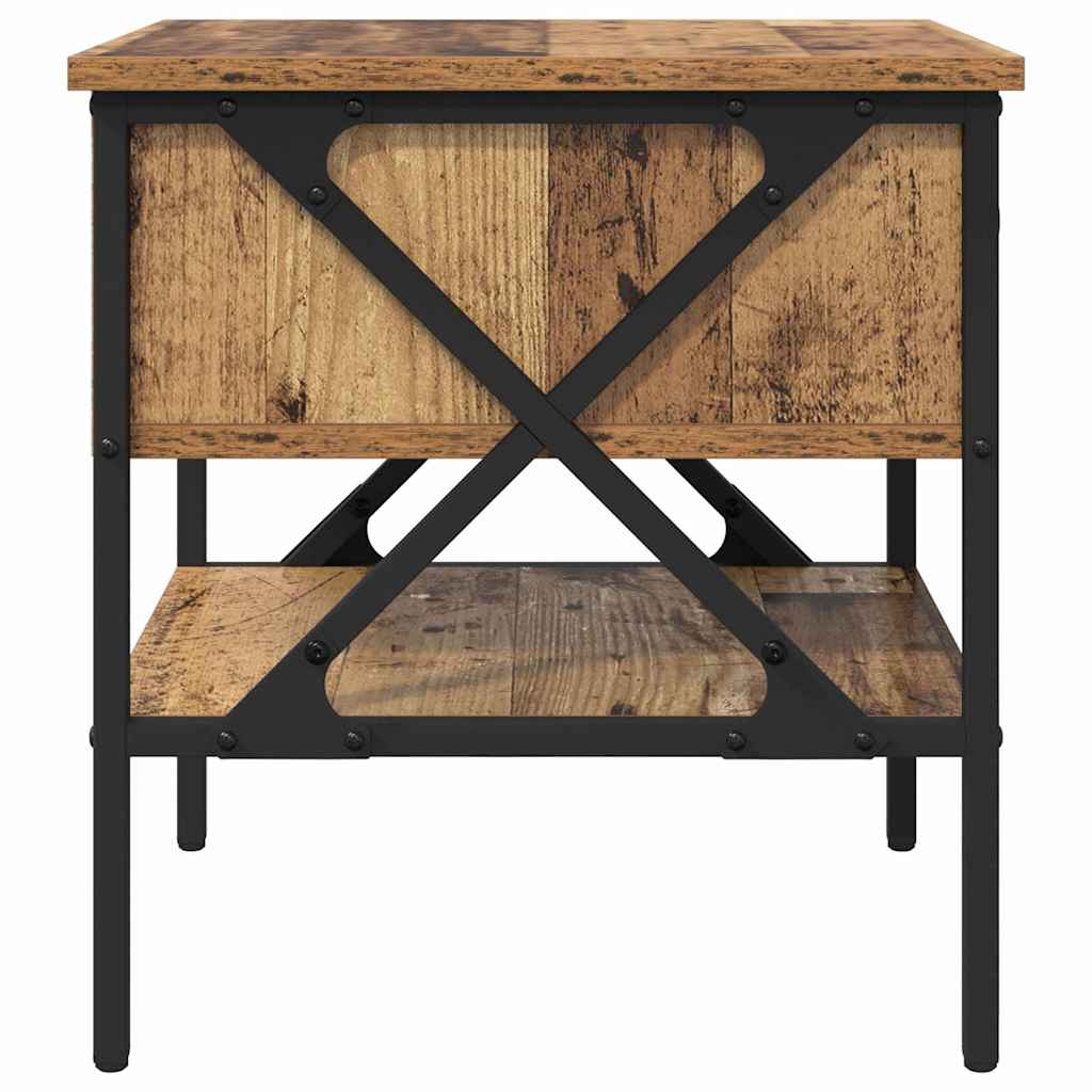 Nachtkastje met lade 2 pcs Oud hout 40 x 42 x 45 cm
