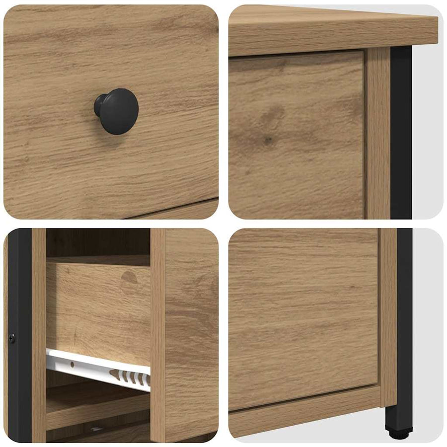 Nachtkastje 2 pcs Bruin 40 x 36 x 60 cm Massief Gerecycled Hout