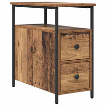 Nachtkastje met lade 2 pcs Oud hout 30 x 60 x 60 cm