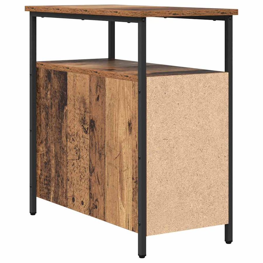 Nachtkastje met lade 2 pcs Oud hout 30 x 60 x 60 cm