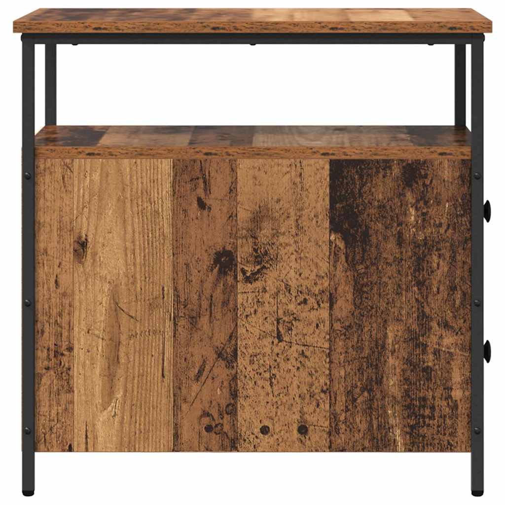 Nachtkastje met lade 2 pcs Oud hout 30 x 60 x 60 cm