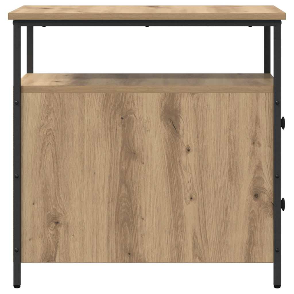 Nachtkastje met lade artisanaal eikenkleurig 30 x 60 x 60 cm