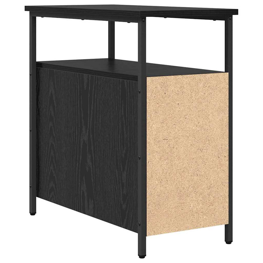 Nachtkastje met lade 2 pcs Zwart eiken 30 x 60 x 60 cm