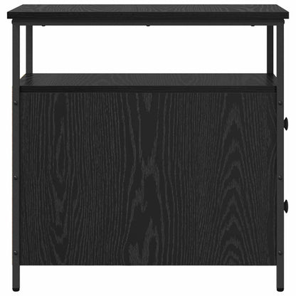 Nachtkastje met lade 2 pcs Zwart eiken 30 x 60 x 60 cm