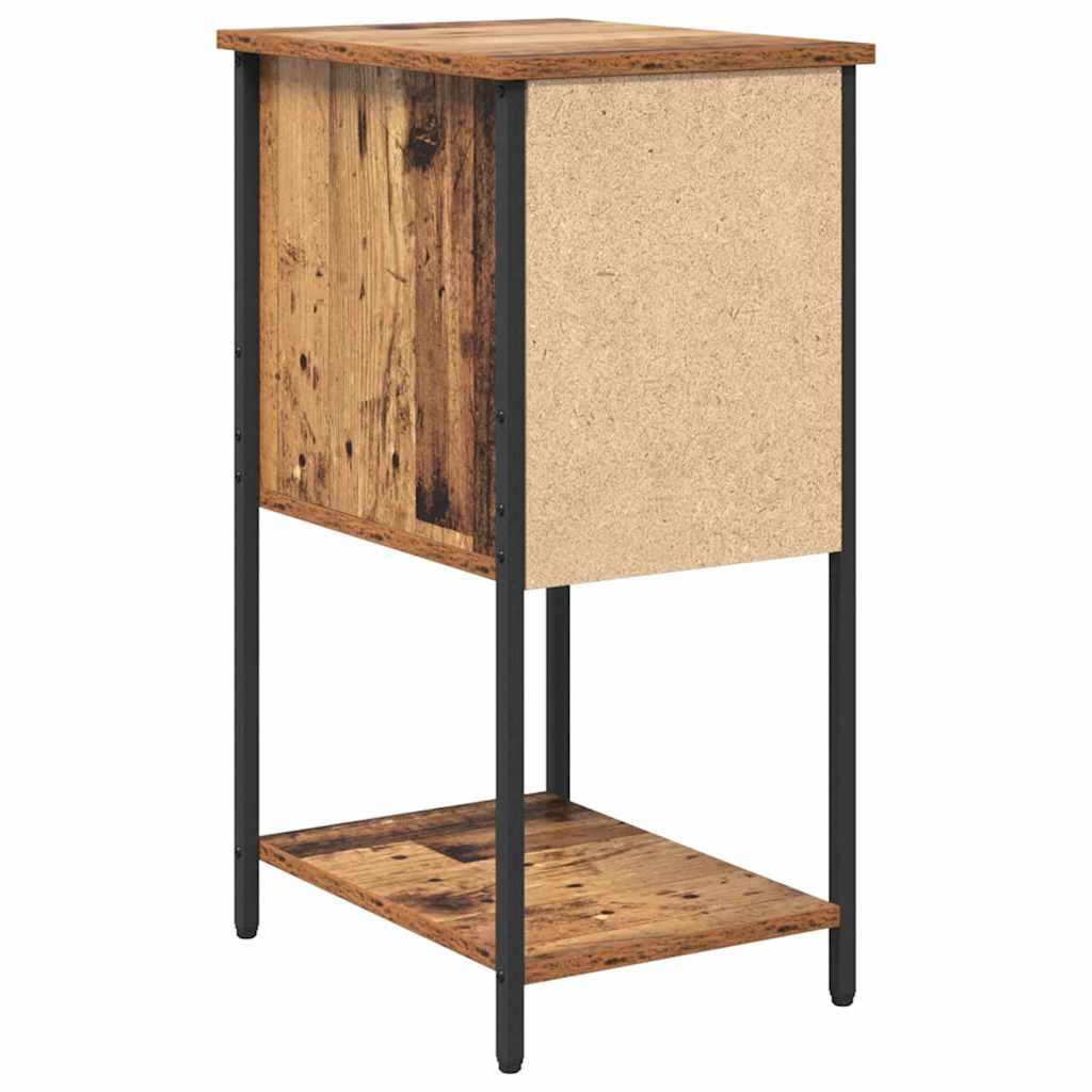 Nachtkastje met lade 2 pcs Oud hout 32 x 42 x 70 cm