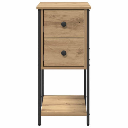 Nachtkastje 2 pcs artisanaal eikenkleurig 32 x 42 x 70 cm