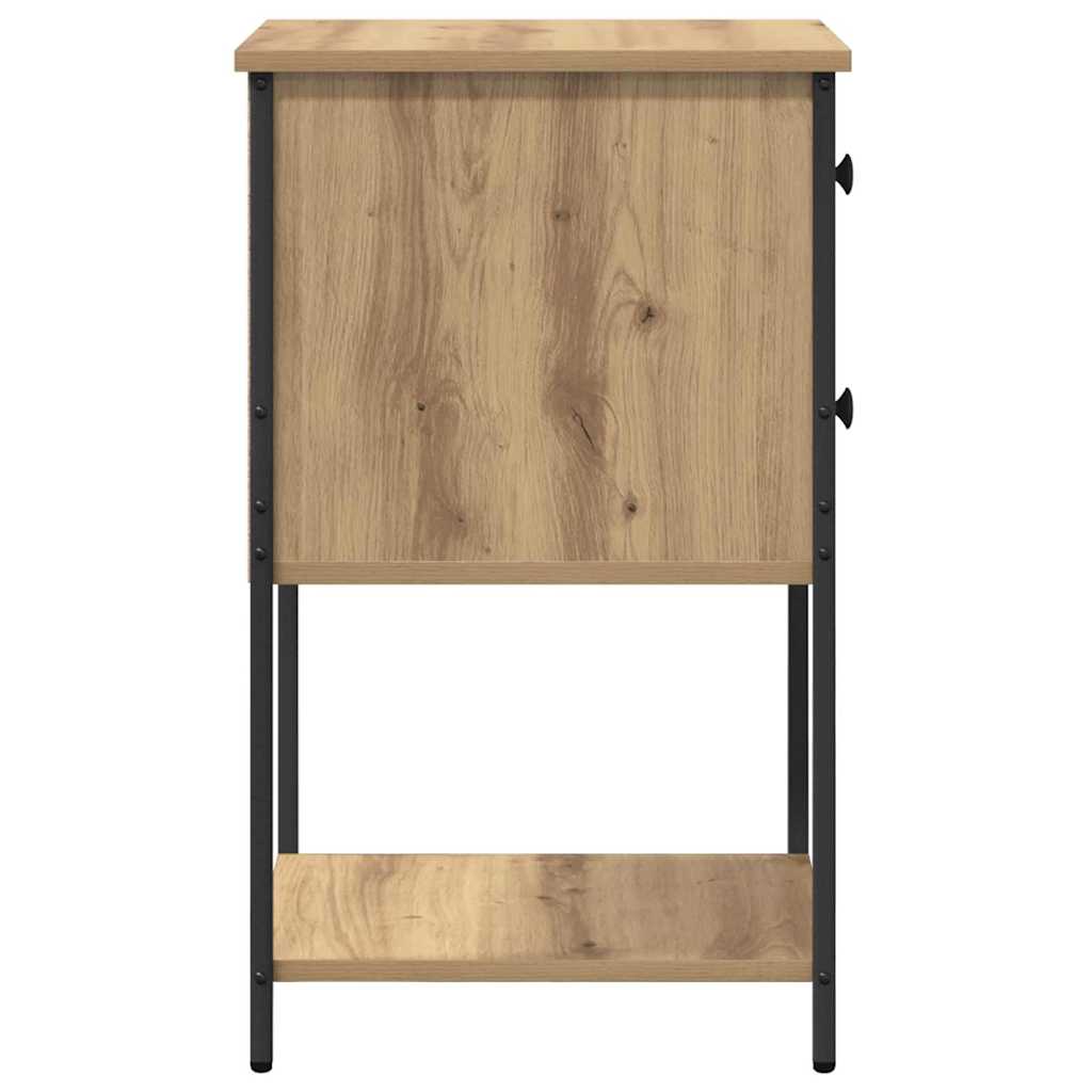 Nachtkastje 2 pcs artisanaal eikenkleurig 32 x 42 x 70 cm