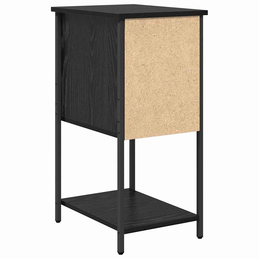 Nachtkastje met lade 2 pcs Zwart eiken 32 x 42 x 70 cm