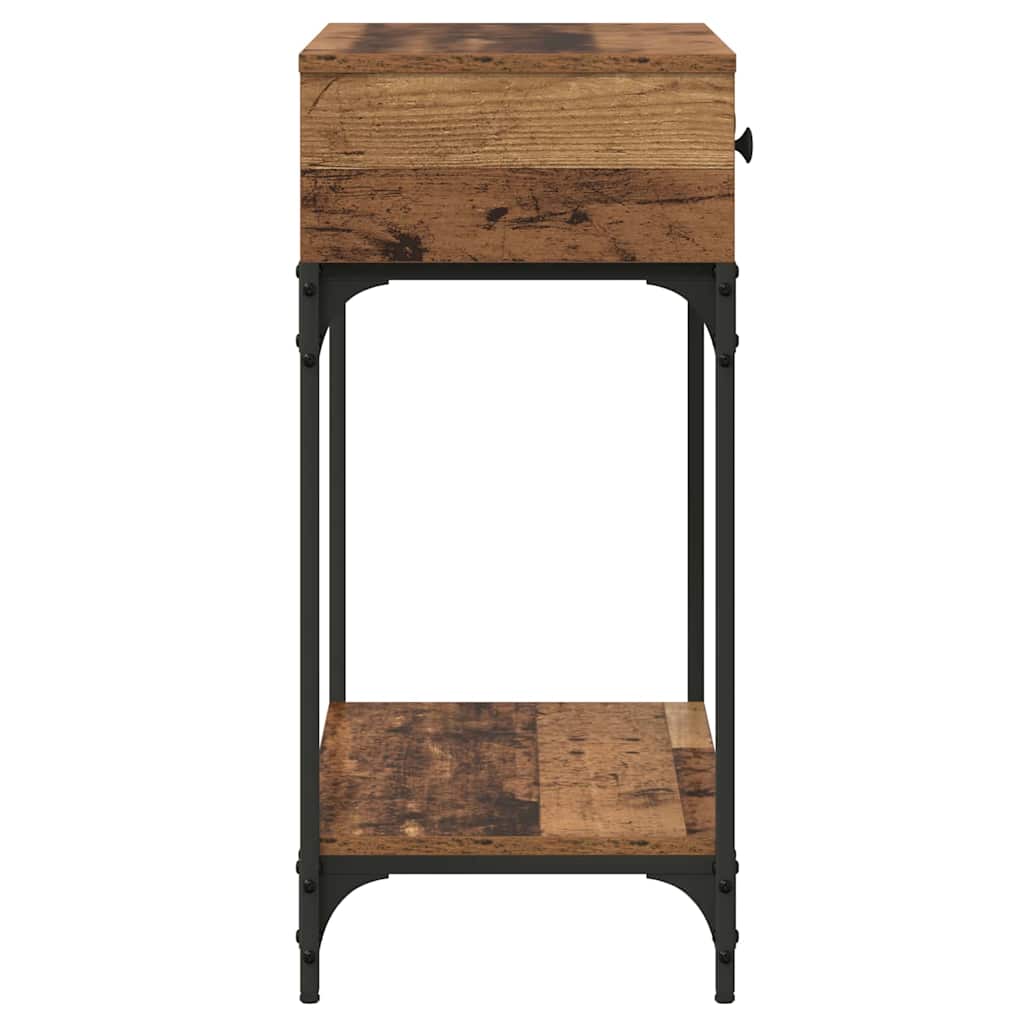 Wandtafel met lade Oud hout 75 x 34.5 x 75 cm Bewerkt hout