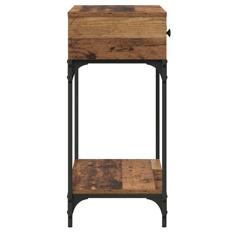 Wandtafel met lade Oud hout 75 x 34.5 x 75 cm Bewerkt hout