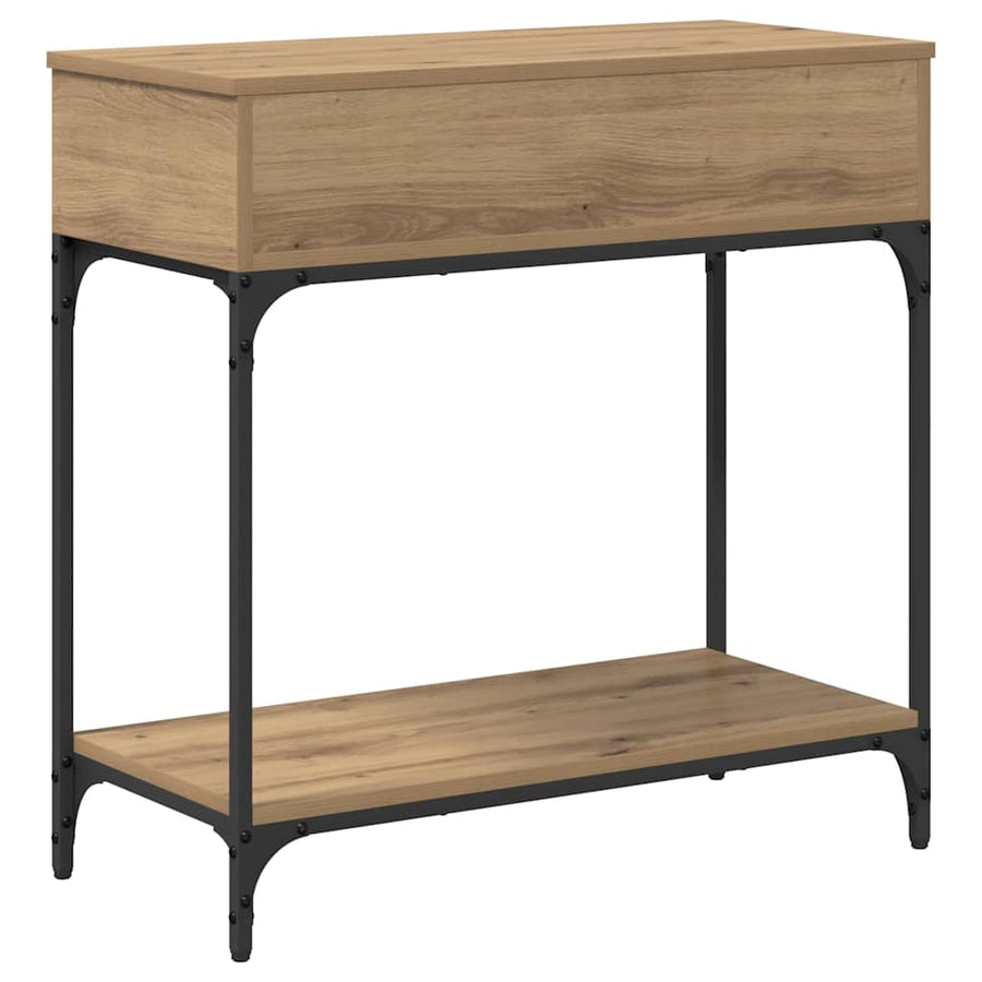 Wandtafel met lade artisanaal eikenkleurig 75 x 34.5 x 75 cm