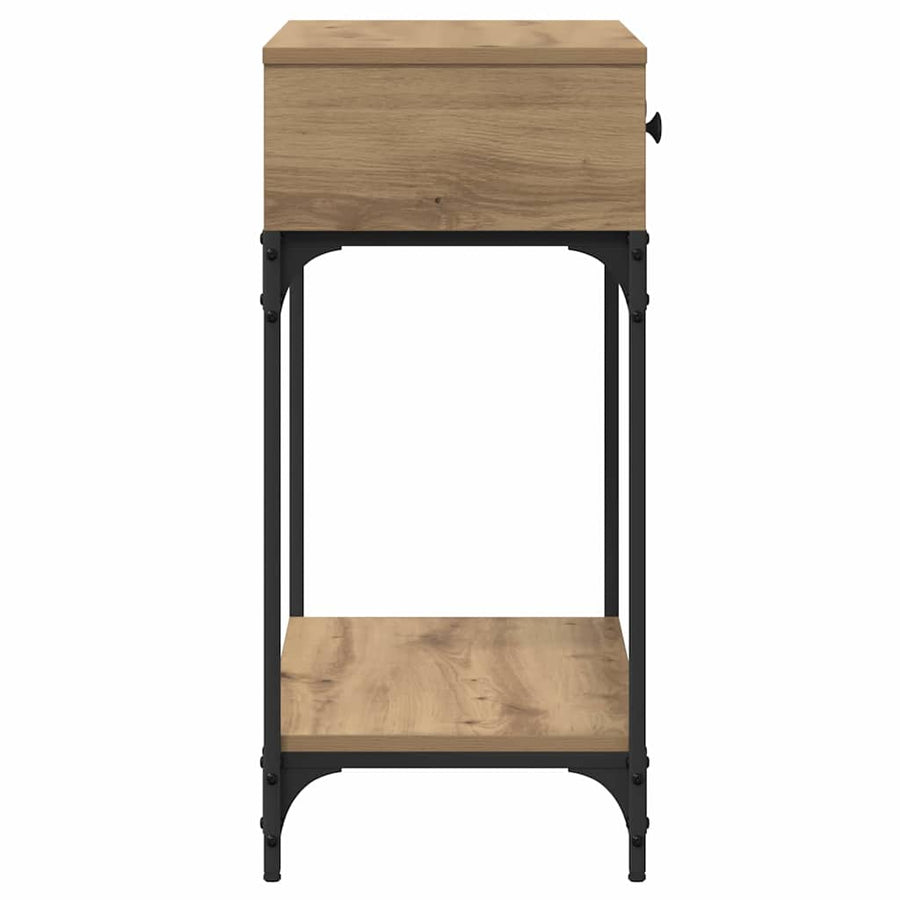 Wandtafel met lade artisanaal eikenkleurig 75 x 34.5 x 75 cm