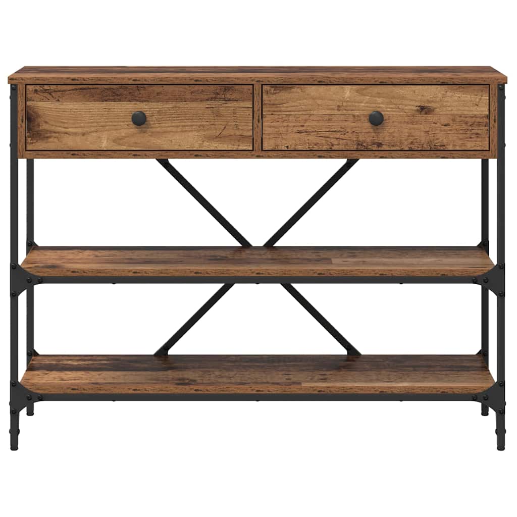 Wandtafel met lade met plank Bruin 100 x 34,5 x 75 cm Hout