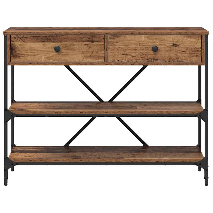 Wandtafel met lade met plank Bruin 100 x 34,5 x 75 cm Hout