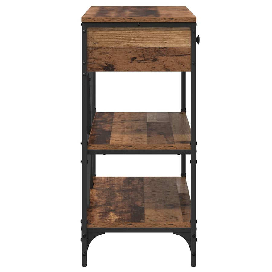 Wandtafel met lade met plank Bruin 100 x 34,5 x 75 cm Hout