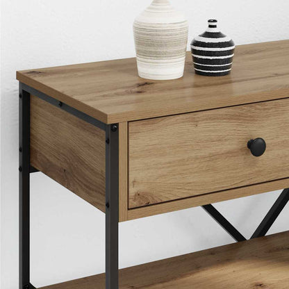 Wandtafel met lade met plank Bruin 100 x 34,5 x 75 cm Hout