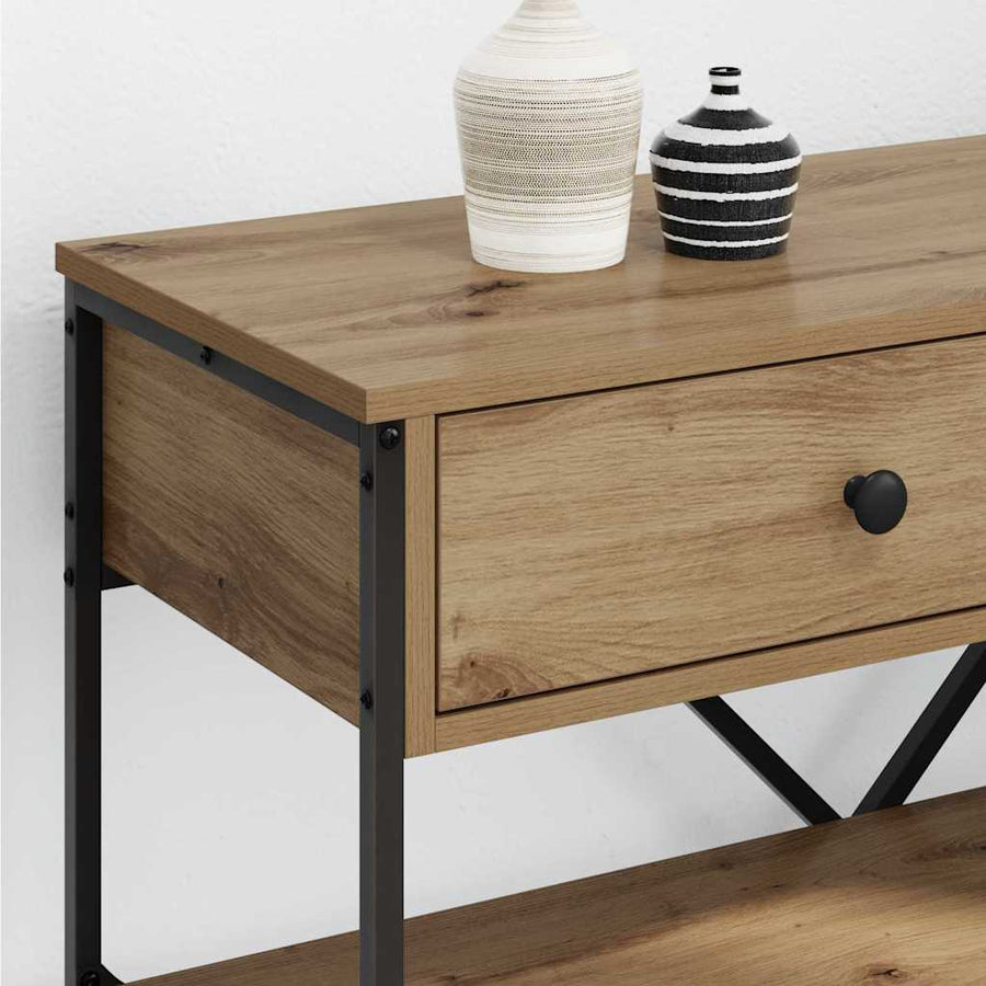 Wandtafel met lade met plank Bruin 100 x 34,5 x 75 cm Hout